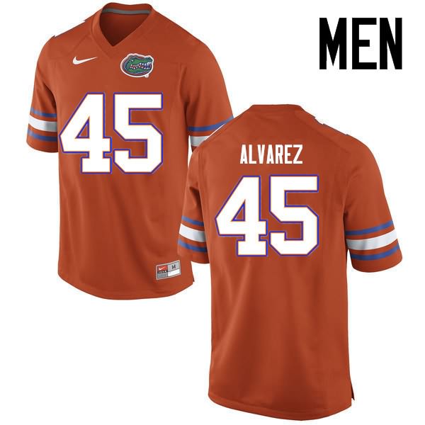 Men's NCAA Florida Gators Carlos Alvarez #45 Stitched Authentic Nike Orange College Football Jersey GLO3865OT